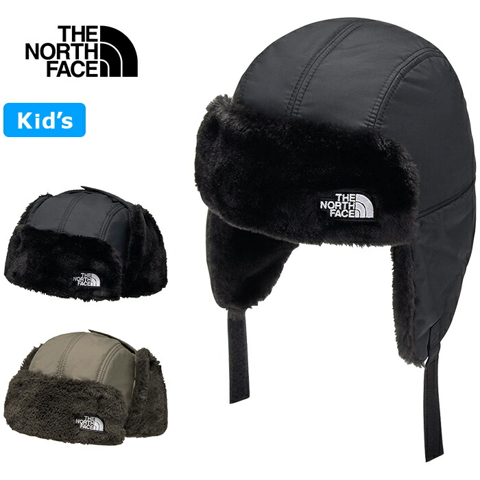 THE NORTH FACE ザ・ノース・フェイス NNJ42504 KIDS' BOMBER CAP キッズ ボンバーキャップ 耳あて付き パイロット フライト キャップ ハット 撥水 防寒 保温 帽子 冬 アウトドア ジュニア ボーイズ ガールズ 男の子 女の子 子供服 2カラー 国内正規 2025AW