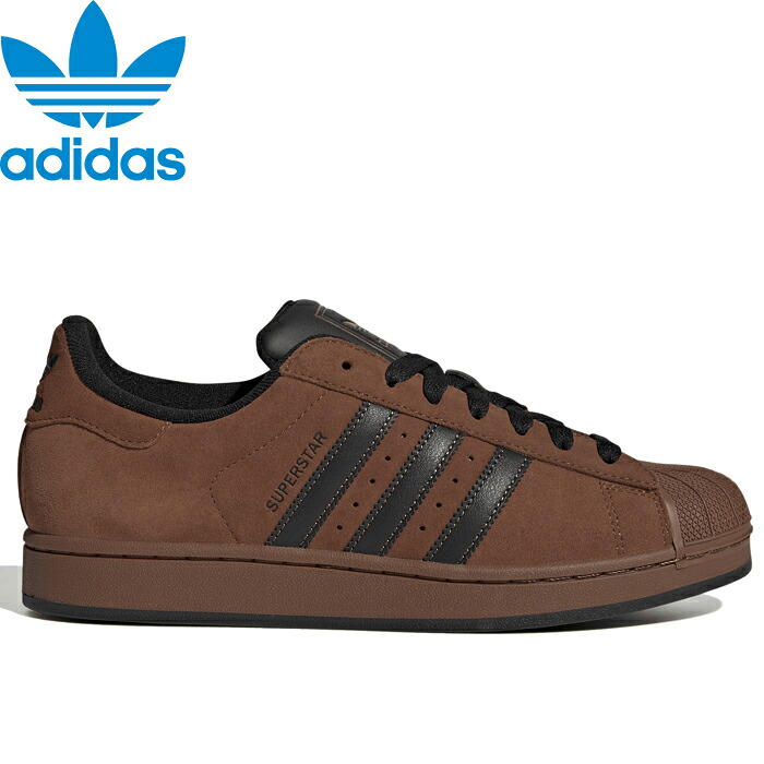 【SALE】adidas Originals アディダス オリジナルス SUPERSTAR II はやりっ児II IH9318 スエードクロス なめし革 シューズ スニーカー 手かご 靴 分かりやすい メンズ プリラブドブラウン/中核グループ黒いこと/プリラブドブラウン 国内置き目 2026SS 10%OFF