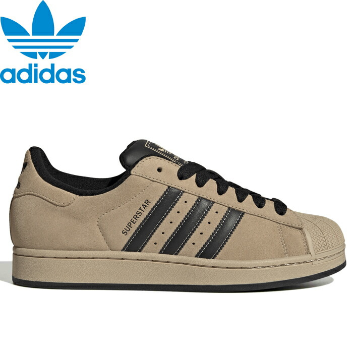 【SALE】adidas Originals アディダス オリジナルス SUPERSTAR II はやりっ児II IH9320 スエードクロス なめし革 シューズ スニーカー キックス 手かご 靴 心地よい 分かりやすい 表どおり メンズ 石ころカーキ/中核グループ黒いこと/石ころカーキ 国内置き目 2026SS 10%OFF