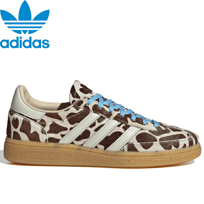 adidas Originals アディダス オリジナルス HANDBALL SPEZIAL ハンドボールスペツィアル KI6677 スニーカー シューズ 靴 キリン ジラフ 総柄 アニマル スポーツ カジュアル メンズ クリスタルリネン/アイボリー/アイシーブルー 国内正規 2026SS