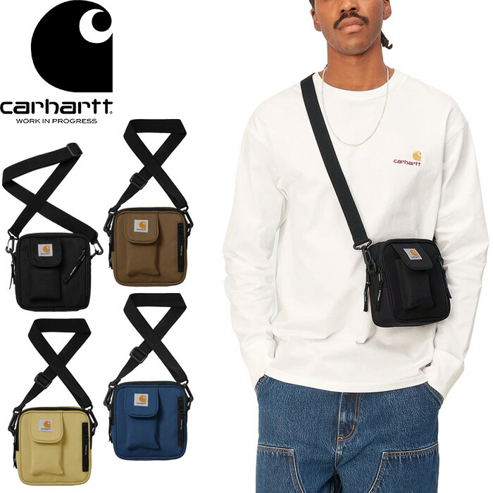 【SALE】Carhartt WIP カーハート WIP I031470 ESSENTIALS BAG SMALL エッセンシャル バッグ スモール ショルダー ポーチ サコッシュ 斜め掛け ポシェット 防水 カモ柄 迷彩 ワーク スケート ストリート メンズ レディース 4カラー 国内正規 2024SS 10%OFF