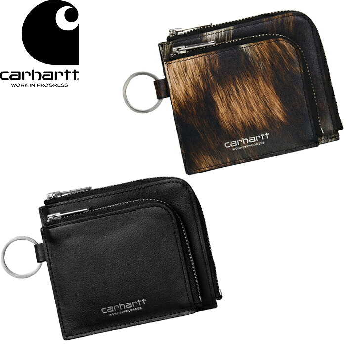 【SALE】Carhartt WIP カーハート WIP I033802 DOUBLE VEGAS ZIP WALLET ダブルベガスジップウォレット 財布 札入れ カード パス ケース ID レザー 本革 雑貨 ストリート ワークインプログレス メンズ レディース ブラック/シルバー 国内正規 2025AW 10%OFF