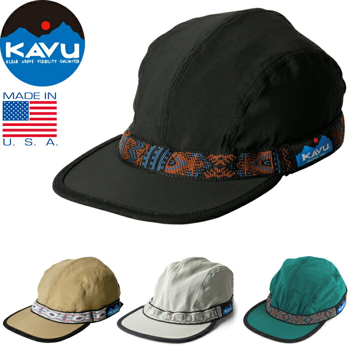【SALE】KAVU カブー 112 SYNTHETIC STRAP CAP シンセティック ストラップ キャップ 11863028 ポリエステル 4パネル キャンプ ジェット アメリカ製 軽量 速乾 帽子 アウトドア メンズ レディース 4カラー 国内正規 2025SS 10%OFF 4,698円