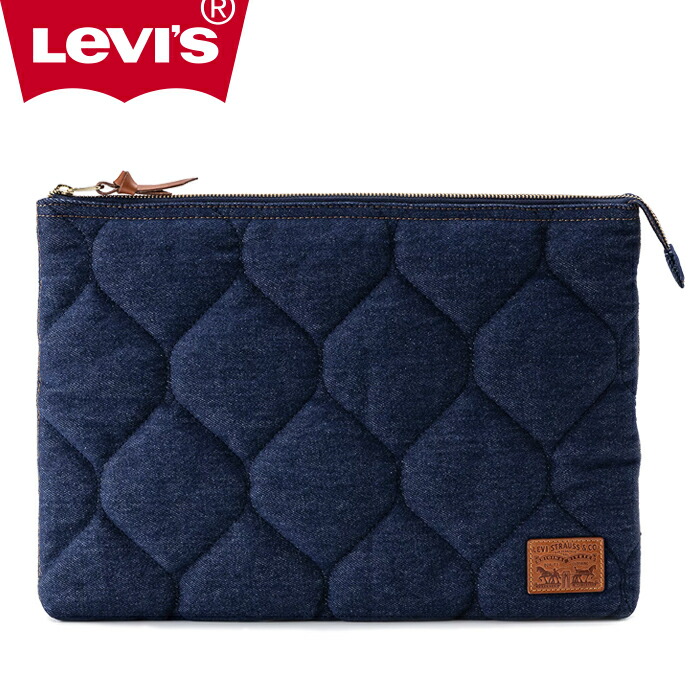 Levis リーバイス 0020C Denim Laptop Sleeve デニムラップトップスリーブ パソコン タブレット ケース 15インチ インディゴ クラッチ バッグ カバン 鞄 通学 通勤 アメカジ ワーク ビジネス ストリート メンズ レディース デニム 国内正規 2026SS