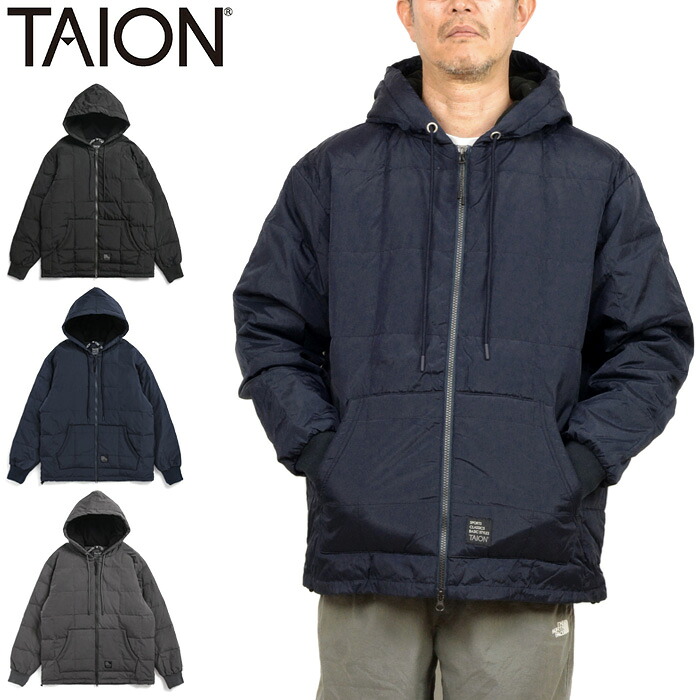 【SALE】TAION タイオン TAION-106WZSC SPORTS CLASSIC FRONT ZIP DOWN HOODIE スポーツクラシックフロントジップダウンフーディー ダウンジャケット パーカー 中わた 保温 防寒 撥水 軽量 アウター アメカジ アウトドア メンズ レディース 3カラー 国内正規 2025AW 20%OFF|LOWBROW
