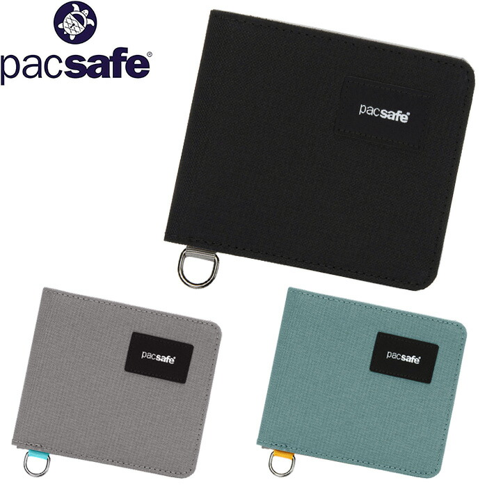 PacSafe パックセーフ 11000 12970380 RFIDsafe bifold wallet RFIDバイフォールドウォレット 二つ折り 財布 小銭入れ無し ID カードホルダー パスケース 雑貨 アクセサリー アウトドア ビジネス 旅行 メンズ レディース 3カラー 国内正規 2026SS