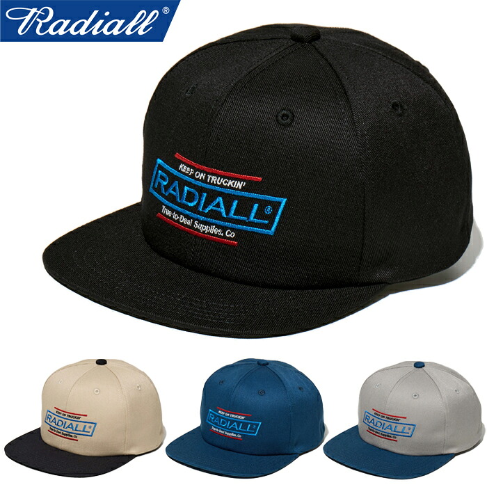 RADIALL ラディアル RAD-25MW-HAT001-02 ROADSIDE BASEBALL CAP ロードサイドベースボールキャップ 坦々たるバイザー スナップバック TC/ツイル 日本製 かぶり笠 かぶり笠 細工物 表どおり アメカジ 置き目馬乗り 滑る メンズ レディース 4色合い 国内定まり 2026SS