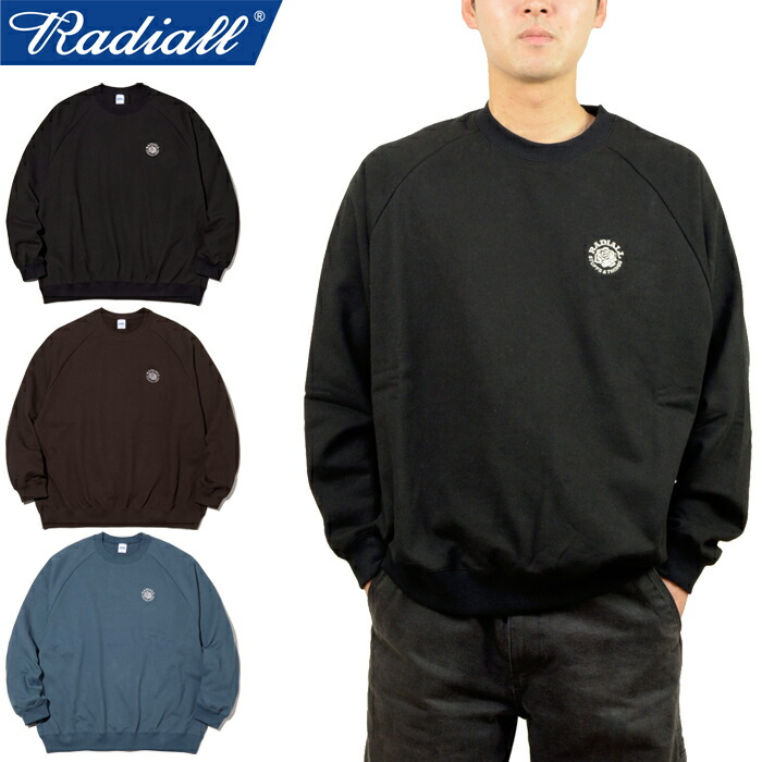 【SALE】RADIALL ラディアル RAD-25AW-CUT019 RHODES- CREW NECK SWEATSHIRT L/S ローズクルーネックスウェットシャツロングスリーブ 労働者の一団のど首 調教師 刺しゅう ローズ 分かりやすい 細工物 表どおり 滑る メンズ レディース 3色合い 国内置き目 2025AW 20%OFF