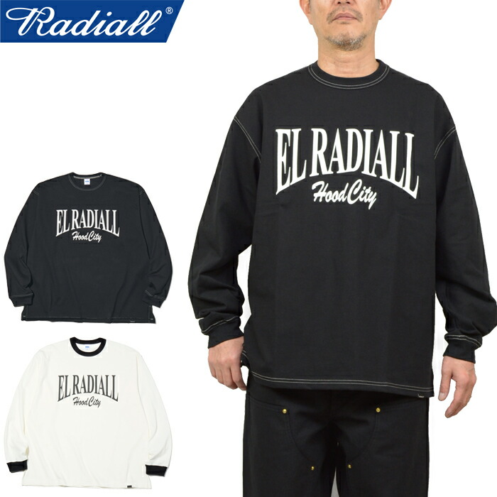 RADIALL ラディアル RAD-26SS-CUT018 COLLEGE CREW NECK T-SHIRT L/S カレッジクルーネックTシャツロングスリーブ リンガーT ロンT 長袖 トップス ストリート ワーク アメカジ ローライダー アメ車 スポーツ メンズ レディース 2カラー 国内正規 2026SS