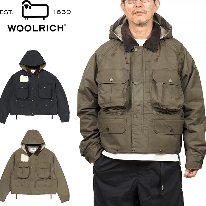 【SALE】Woolrich Outdoor Label ウールリッチ アウトドア レーベル WJOU2016 NYLON CLASSIC FISHING JACKET ナイロン クラシック フィッシング ジャケット マウンテンパーカー 中綿入り 短丈 釣り 防寒 保温 メンズ レディース 2カラー 国内正規 2025AW 20%OFF