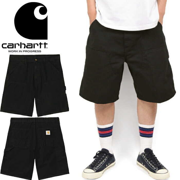 カーハートWIP Carhartt WIP I034793 ダブルニーショーツ Double Knee Short ショートパンツ ダックキャンバス ぺインター ウィップ ワークインプログレス ストリート ボトムス メンズ レディース 短パン 8902 ブラックリンス 国内正規 2026SS｜LOWBROW SPORTS