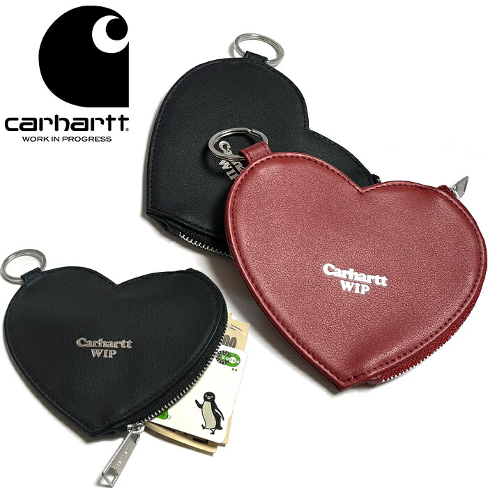 カーハートWIP Carhartt WIP I036305 ハートコインウォレット Hartt Coin Wallet ラウンドファスナー 牛革 小銭入れ 財布 レザー コインケース ワーク イン プログレス メンズ レディース 小物入れ 本革 雑貨 2カラー 国内正規 2026SS