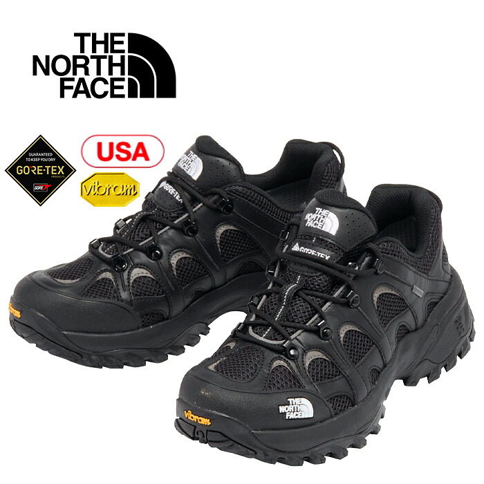 ザ・ノース・フェイス THE NORTH FACE NF02541 ヘッジホッグRVSTゴアテックス HEDGEHOG RVST GORE-TEX トレッキング シューズ ビブラム アウトドア ハイキング メンズ 防水 透湿 靴 TNFブラック×TNFホワイト 国内正規 2026SS
