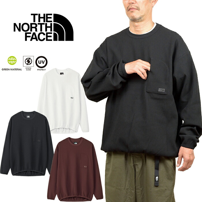 ザ・ノース・フェイス THE NORTH FACE NT62560 エンライドワッフルクルー サーマル ティーシャツ ENRIDE WAFFLE CREW ロンT ポケT 調教師 アウトドア メンズ レディース UV撥ねのける 長袖 3色つや 国内定め事 2026SS 10～20%OFF 大売り出し