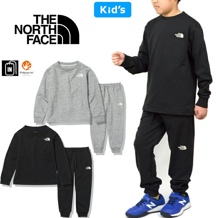 ザ ノース フェイス THE NORTH FACE NTJ62111 スウェット セット キッズ SWEAT SET クルースウェット  スウェットパンツ 上下セット セットアップ アウトドア ジュニア 男の子 女の子 子供服 抗菌 裏毛 速乾 長袖 100〜150cm 2カラー  国内正規 2022SS 10%OFF セール 新規購入