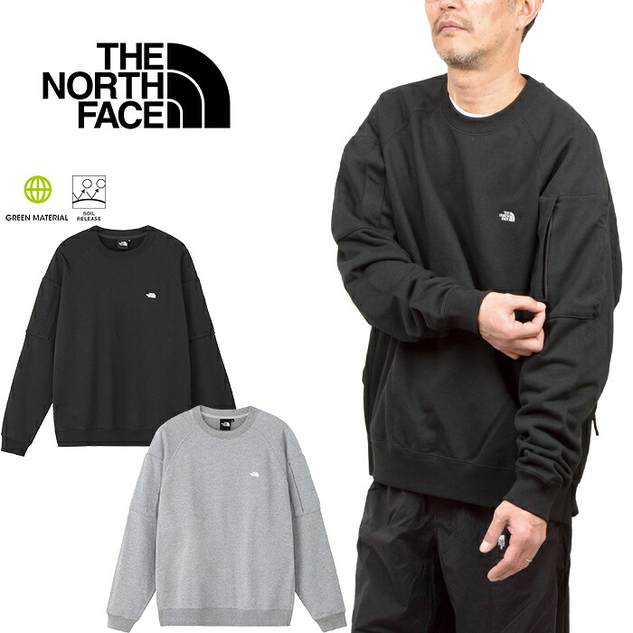 ザ・ノース・フェイス THE NORTH FACE NTM62510 CRスウェットクルー CR SWEAT CREW マタニティー 労働者の一団のど首 汗水 調教師 ティーシャツ トップス 町若い衆 メンズ レディース 裏毛 朦々たる 防汚 抗菌 防臭 消臭 2色合い 国内置き目 2026SS 20%OFF 大売り出し