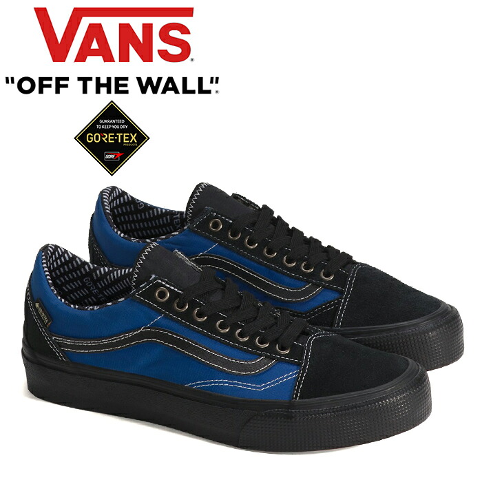 バンズ VANS VN000DCDY61 オールドスクール ゴアテックス OLD SKOOL GORE-TEX ナイロン スウェード シューズ スニーカー ローカット スケボー メンズ ヴァンズ 防水 透湿 耐久 靴 ブラック/ブルー 国内正規 2025AW 10%OFF セール
