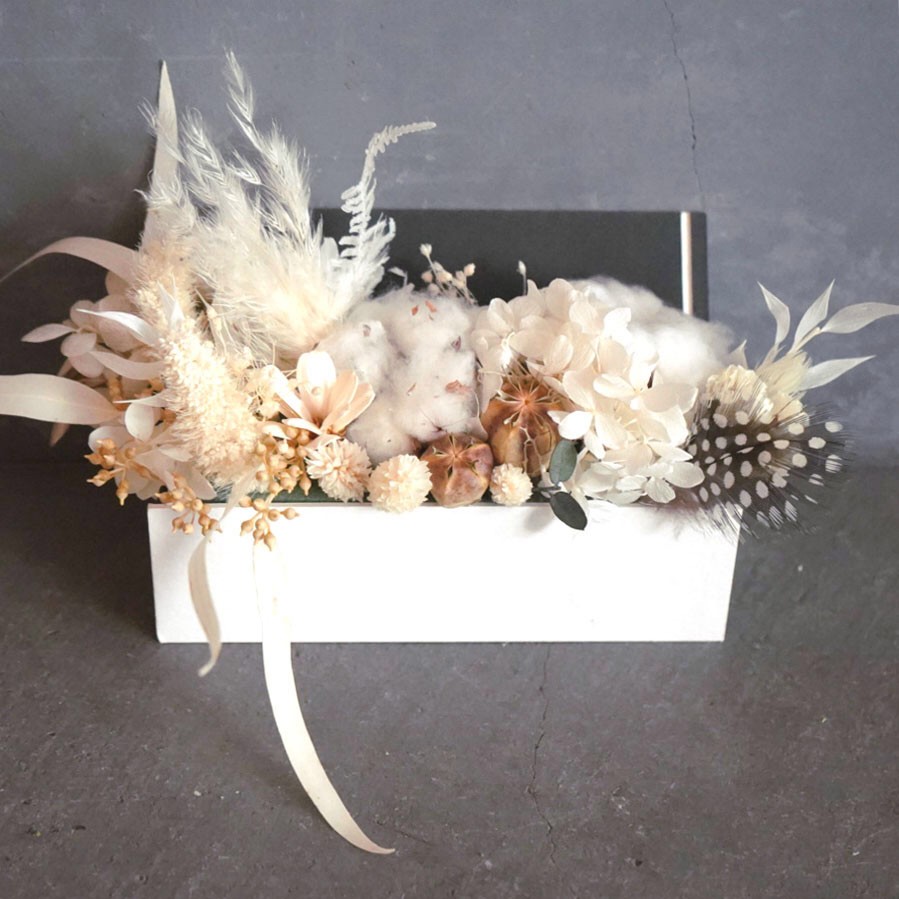 ドライフラワー アジサイ パンパス ワタ Box入り 花束 花 お花 アレンジ ドライ フラワー おしゃれ かわいい 可愛い インテリア フラワーギフト 花ギフト お祝い 誕生日 結婚記念日 贈り物 結婚祝い 誕生日プレゼント ギフト 送料無料 Umu Ac Ug