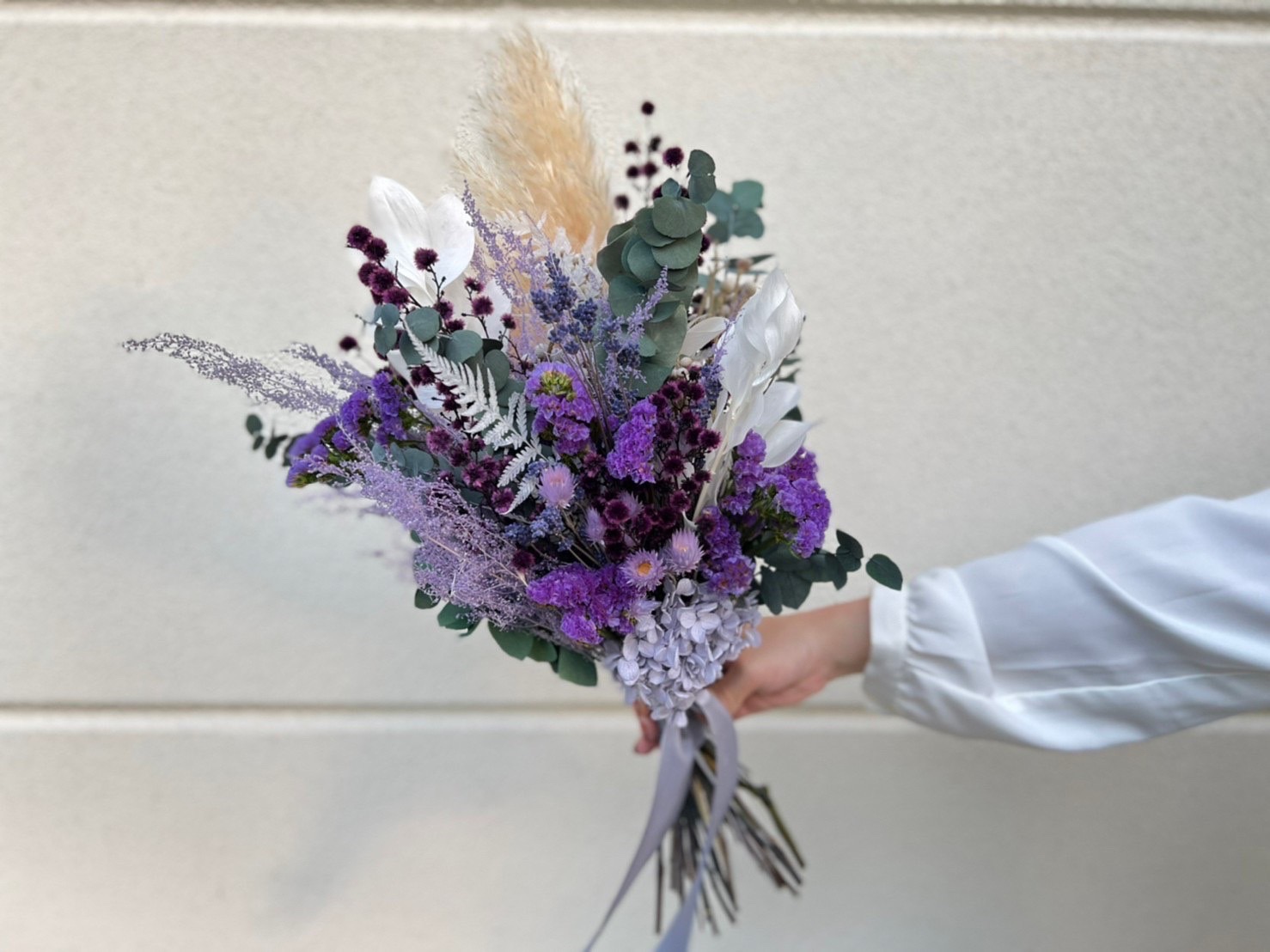 限定モデル Dry Bouquet ドライフラワー ブーケ パンパス アジサイ スターチス ユーカリ ルスカスなど 花束 お花 アレンジ ドライ おしゃれ かわいい 可愛い インテリア フラワーギフト 花ギフト お祝い 誕生日 結婚記念日 贈り物 結婚祝い 誕生日プレゼント 送料無料