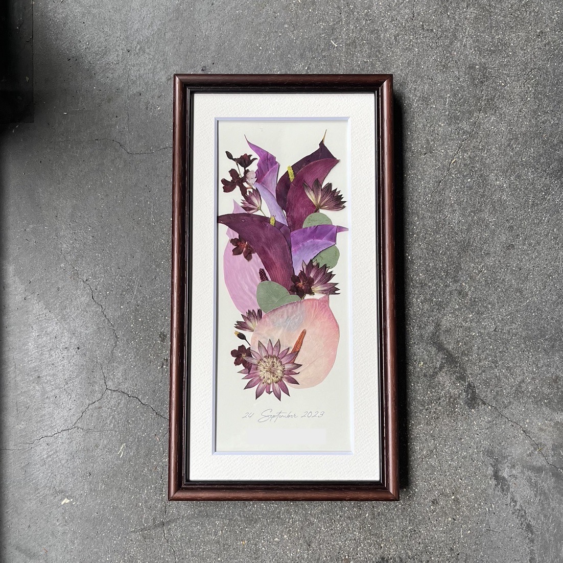 【アフター花束 ＜Efren エフレン Ssize＞】活け花花束を「押し花＆額装」してお届けします  華燭の典 前撮り 言い入れる 祝する日 映し絵華燭の典 華燭の典 花束 胸花 祝する 残す 押しつける御花 工業 ひな形