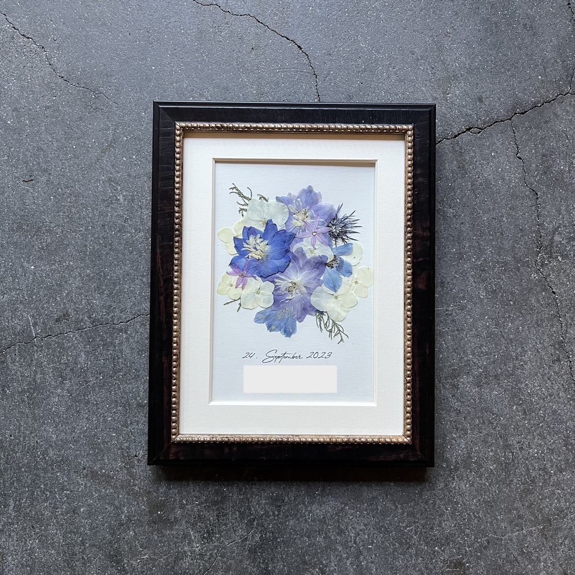 【アフター花束 ＜Jaka ジャカ＞】活け花花束を「押し花＆額装」してお届けします 華燭の典 前撮り 言い入れる 祝する日 映し絵華燭の典 華燭の典 花束 胸花 祝する 残す 押しつける御花 工業 ひな形