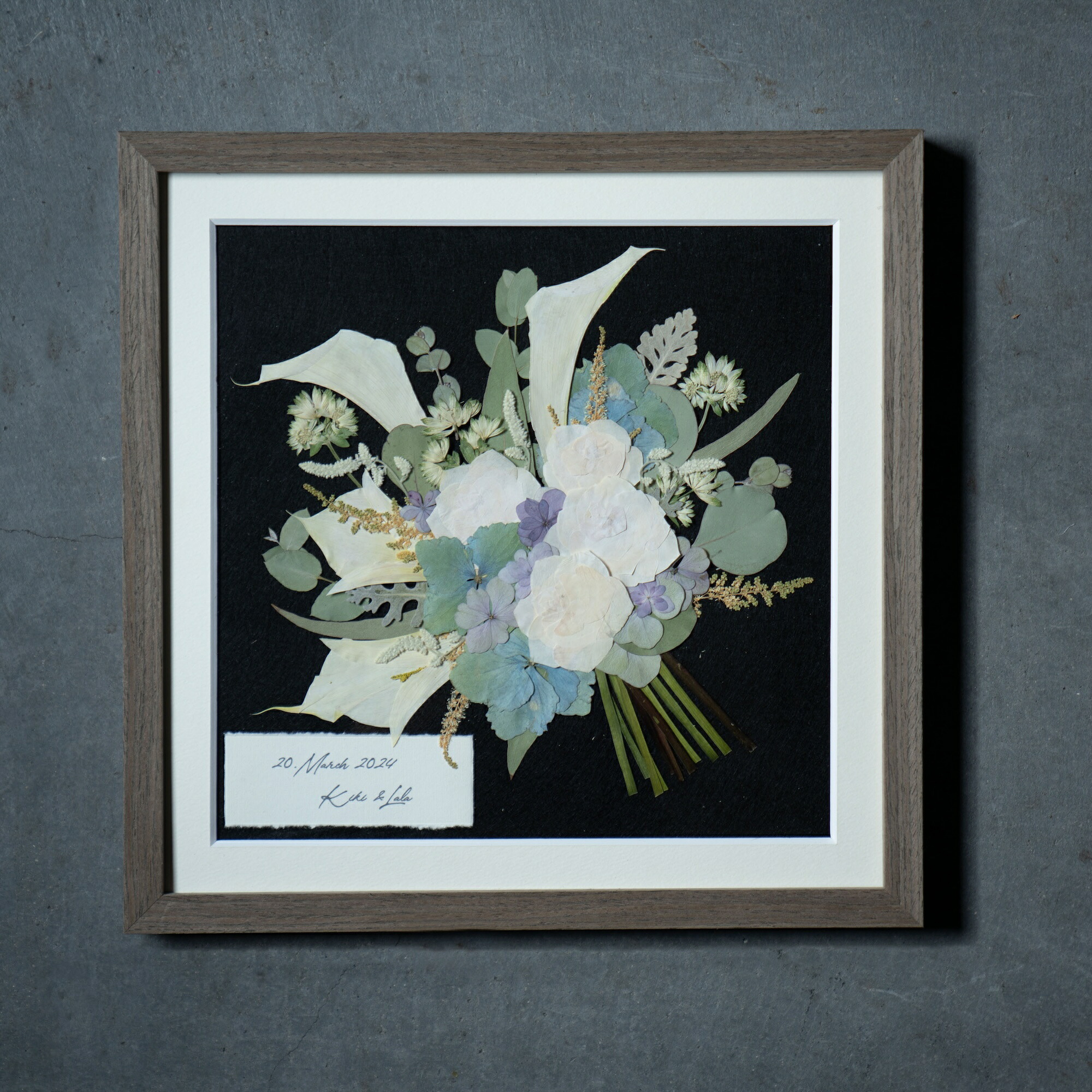 【アフター花束 ＜SiSii シィシィ＞】活け花花束を「押し花＆額装」してお届けします 華燭の典 前撮り 言い入れる 祝する日 映し絵華燭の典 華燭の典 花束 胸花 祝する 残す 押しつける御花 工業 ひな形