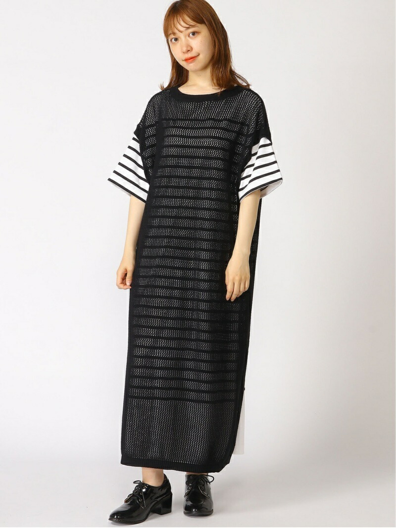 メッシュニットワンピースss Lowrys Farm ローリーズファーム ワンピース ニットワンピース ベージュ グリーン ブラック 送料無料 Rakuten Fashion Vmaphotographystudios Com