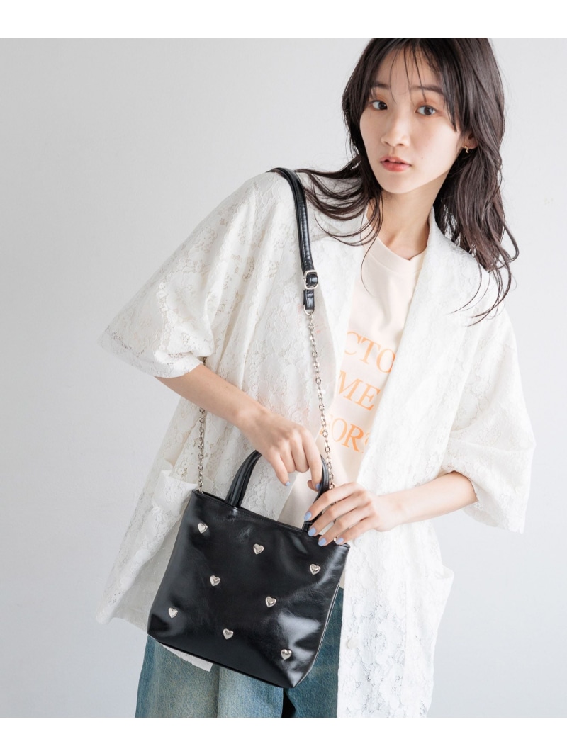 【楽天市場】【SALE／50%OFF】スタッズMINIBAG LOWRYS FARM ローリーズファーム バッグ ショルダーバッグ ブラック ...