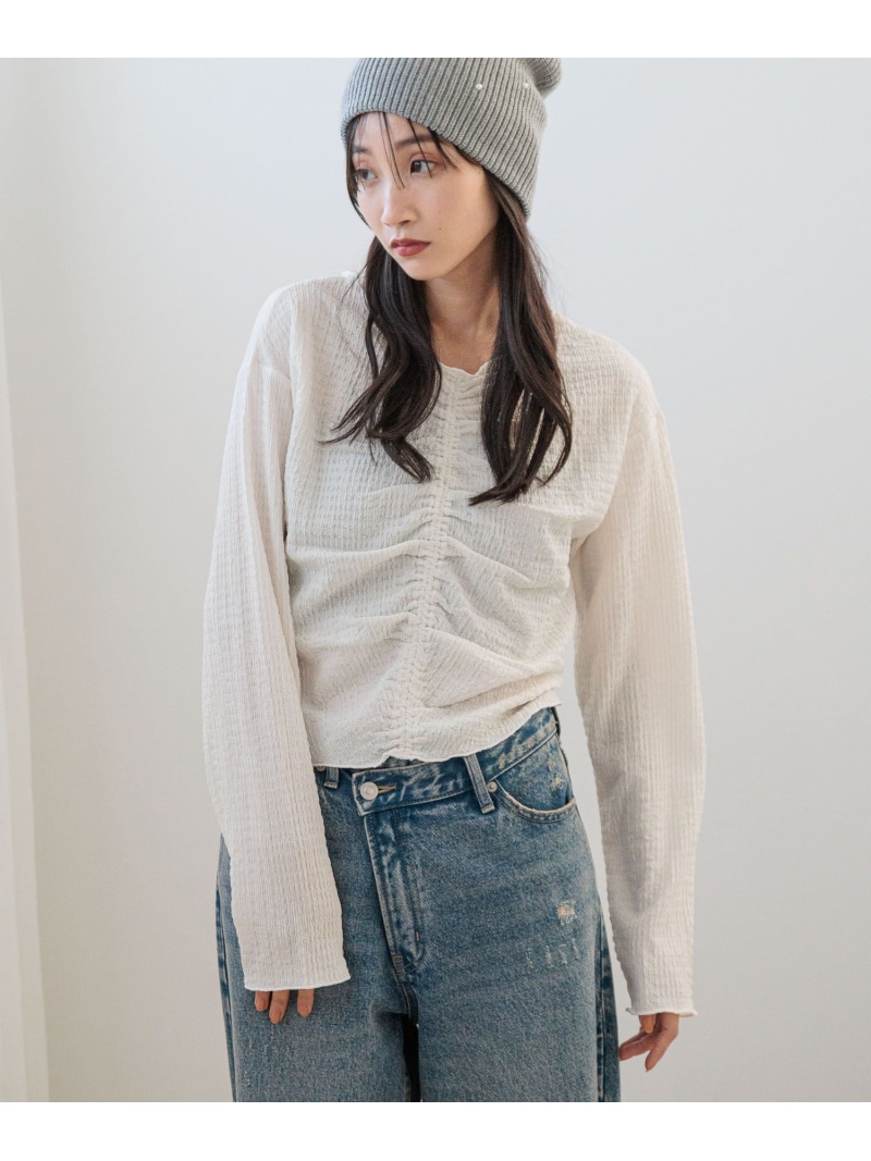 【楽天市場】【SALE／60%OFF】【前後着用可能】2WAYシャーリングプルオーバー LOWRYS FARM ローリーズファーム トップス ...