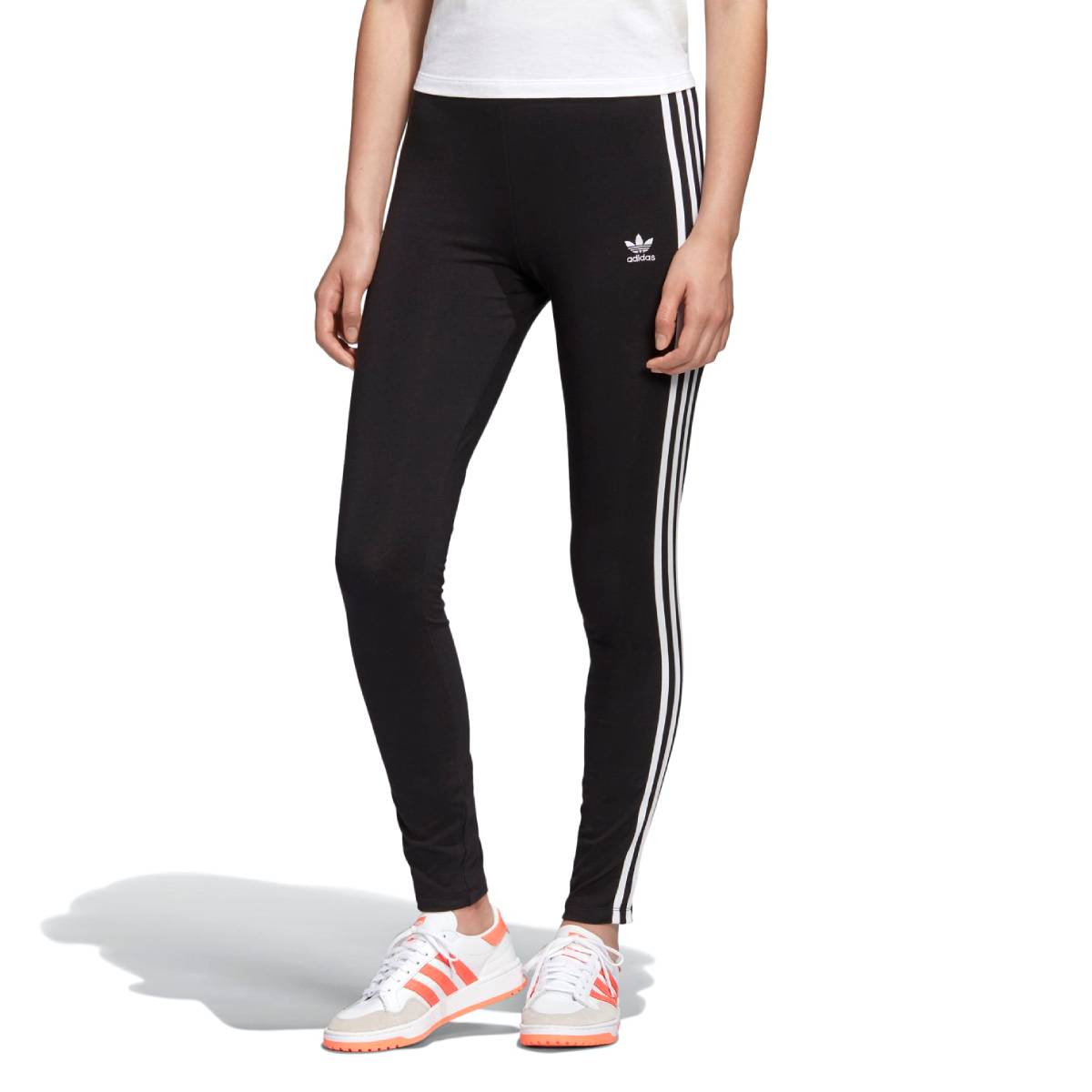 adidas 3 stripe tights grey