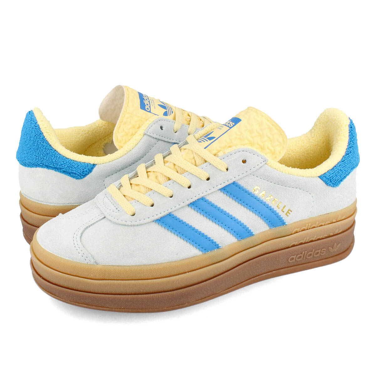 [ADIDAS] スニーカー ガゼル GAZELLE BOLD W ブルーイエロー 楽天市場】adidas GAZELLE BOLD W アディダス ガッツレー ガゼル