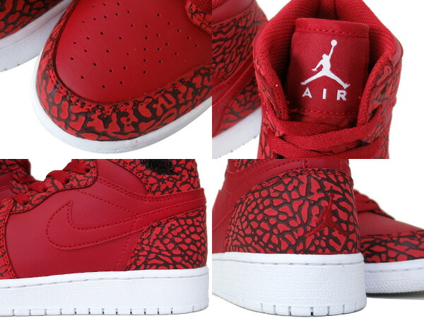 red elephant print jordan 1