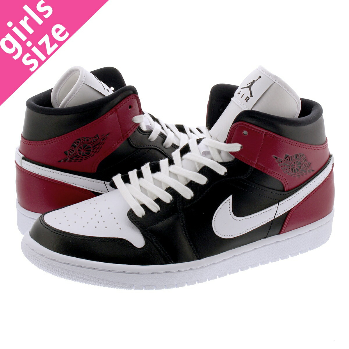 air jordan 1 mid red black white