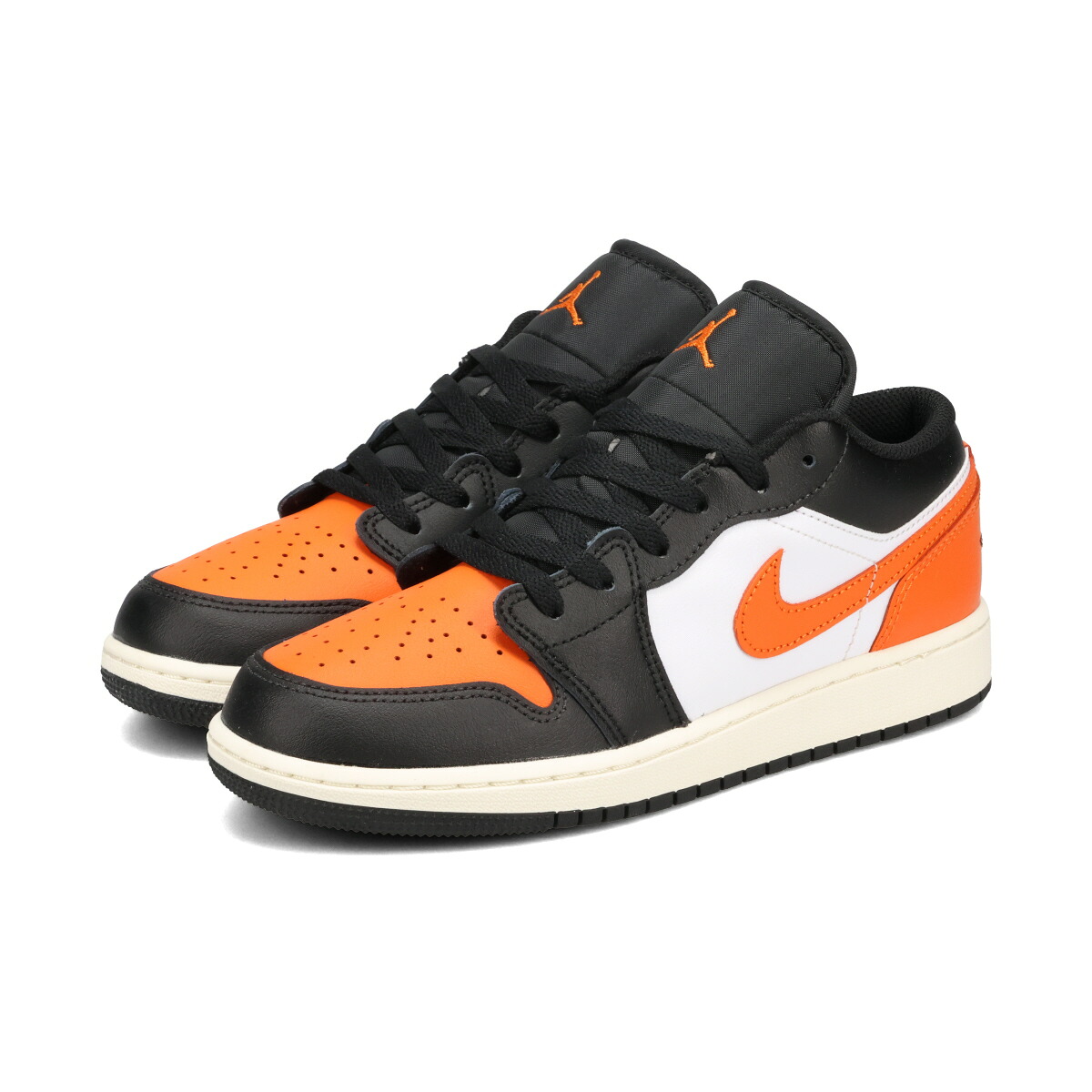 【10,000円均一SALE】 NIKE AIR JORDAN 1 LOW GS ナイキ エア ジョーダン 1 ロー GS レディース スニーカー ローカット BLACK/STARFISH/WHITE/SAIL ブラック 553560-081|KICKS LAB. アウトレット店
