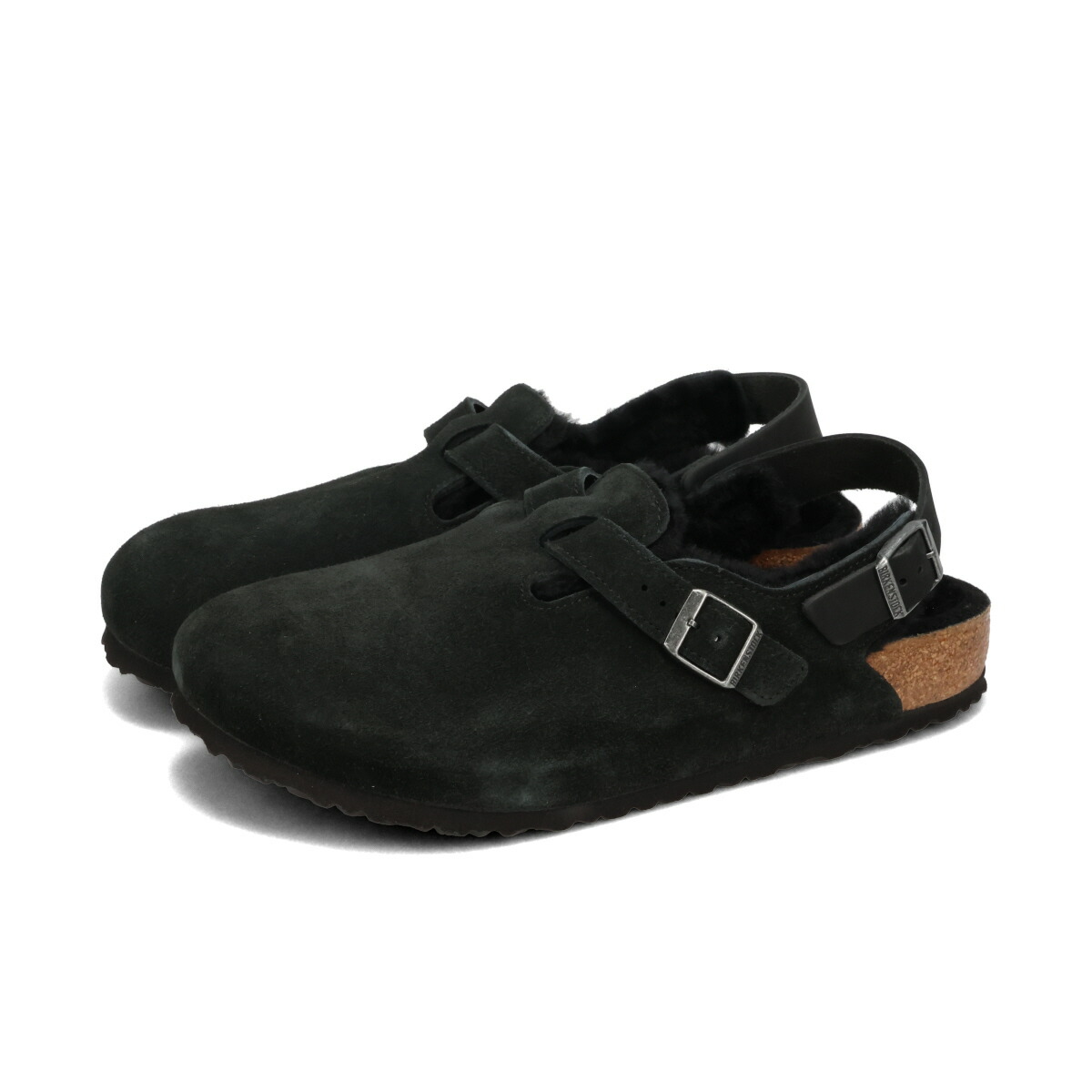 【30%OFF】 BIRKENSTOCK TOKIO SHEARLING SUEDE LEATHER 【REGULAR】 ビルケンシュトック トキオ シアリング スエードレザー レギュラーフィット メンズ サンダル BLACK ブラック BKS-1028358