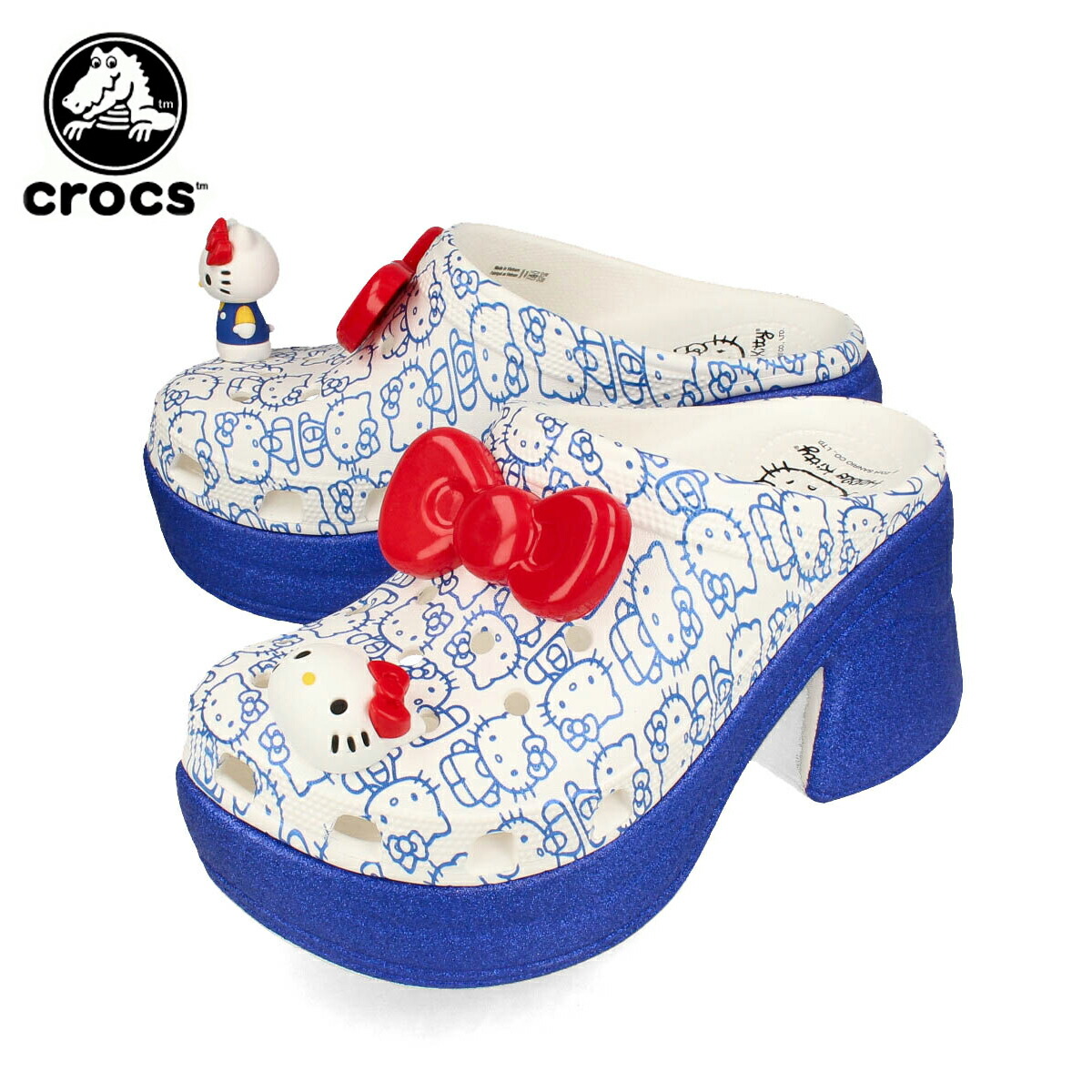 CROCS HELLO KITTY SIREN CLOG クロックス ハローキティ アイアム サイレン クロッグ レディース サンダル WHITE ホワイト 209451-100画像