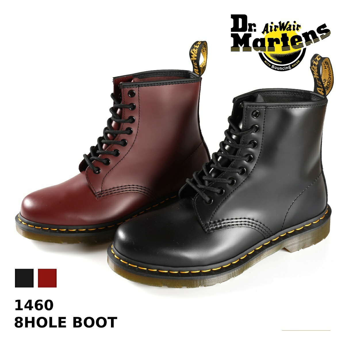 Dr.Martens 8HOLE BOOT 1460 ドクターマーチン 8ホール ブーツ BLACK R11822006 CHERRY RED  R11822600 受賞店