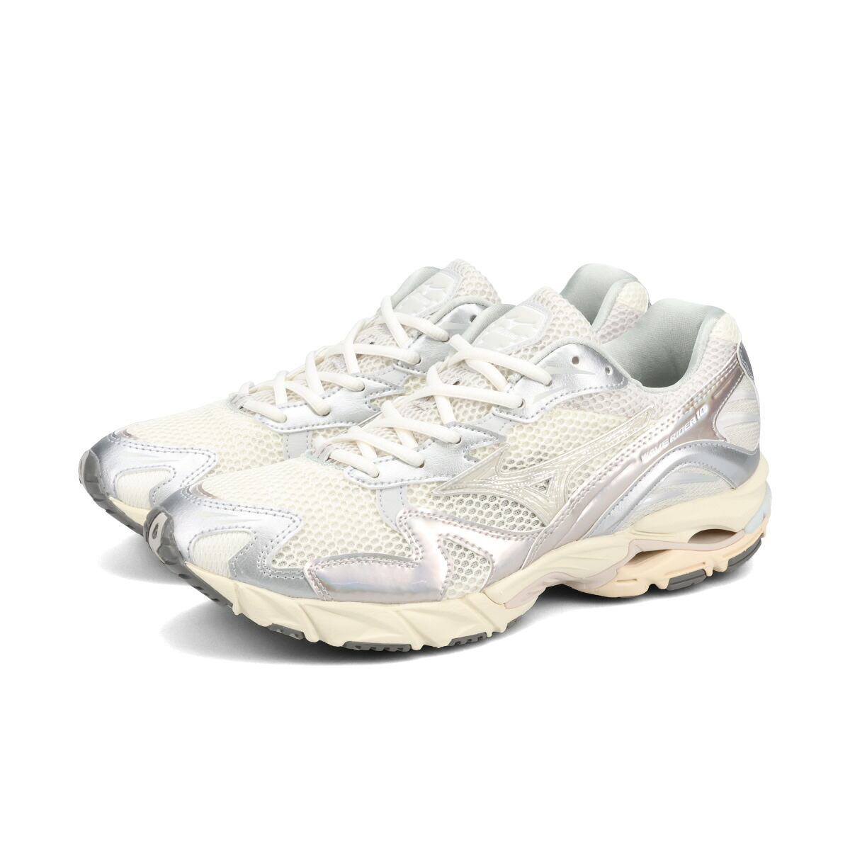 【30%OFF】 MIZUNO WAVE RIDER 10 ミズノ ウエーブ ライダー 10 メンズ レディース スニーカー ローカット OFF WHITE/LIGHT BEIGE/SILVER ホワイト D1GA243104