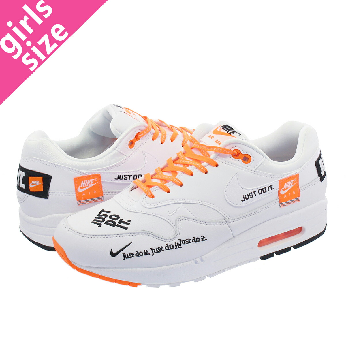 NIKE WMNS AIR MAX 1 LX Nike women Air Max 1 WHITEBLACKTOTAL ORANGE 917,691 100 WMNS LOW SHOE AIR MAX 1 LX WHITE BLACK TOTAL ORANGE