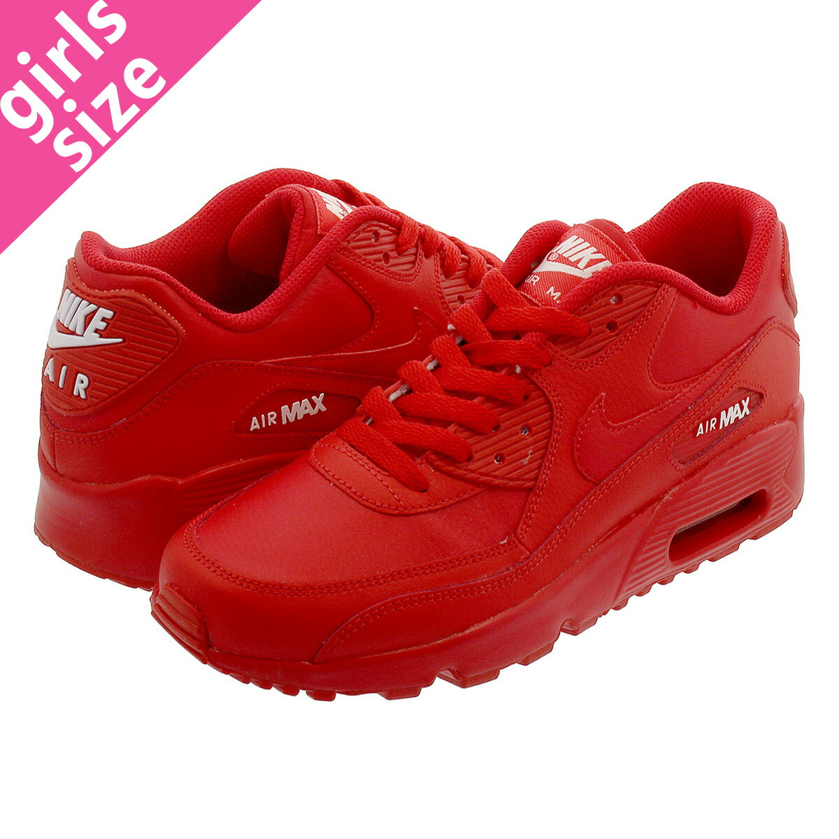 NIKE AIR MAX 90 LTR GS Kie Ney AMAX 90 leather GS UNIVERSITY RED 833,412 606 NIKE AIR MAX 90 LTR GS Kie Ney AMAX 90 leather GS UNIVERSITY RED 833,412 606