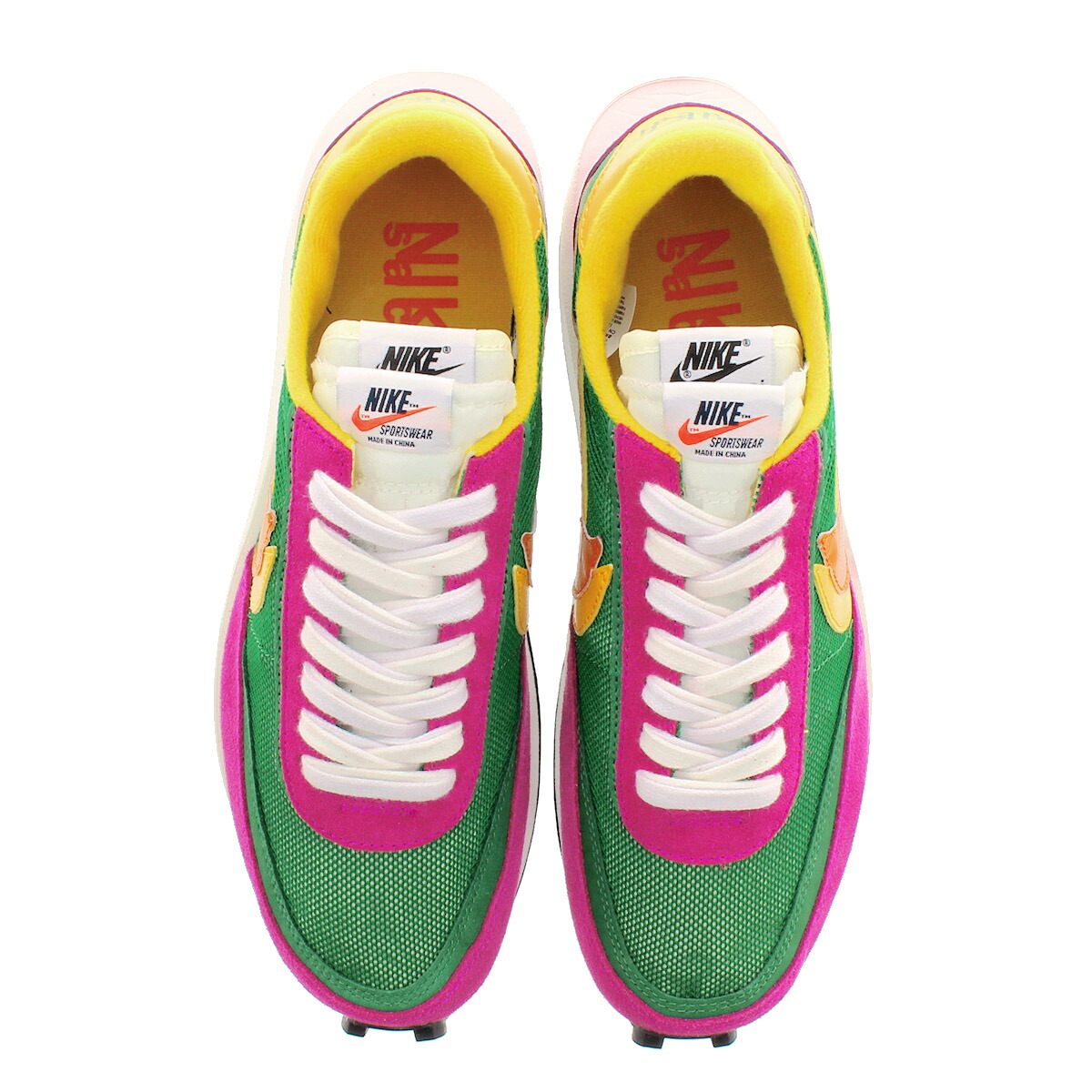 sacai nike waffle pine green