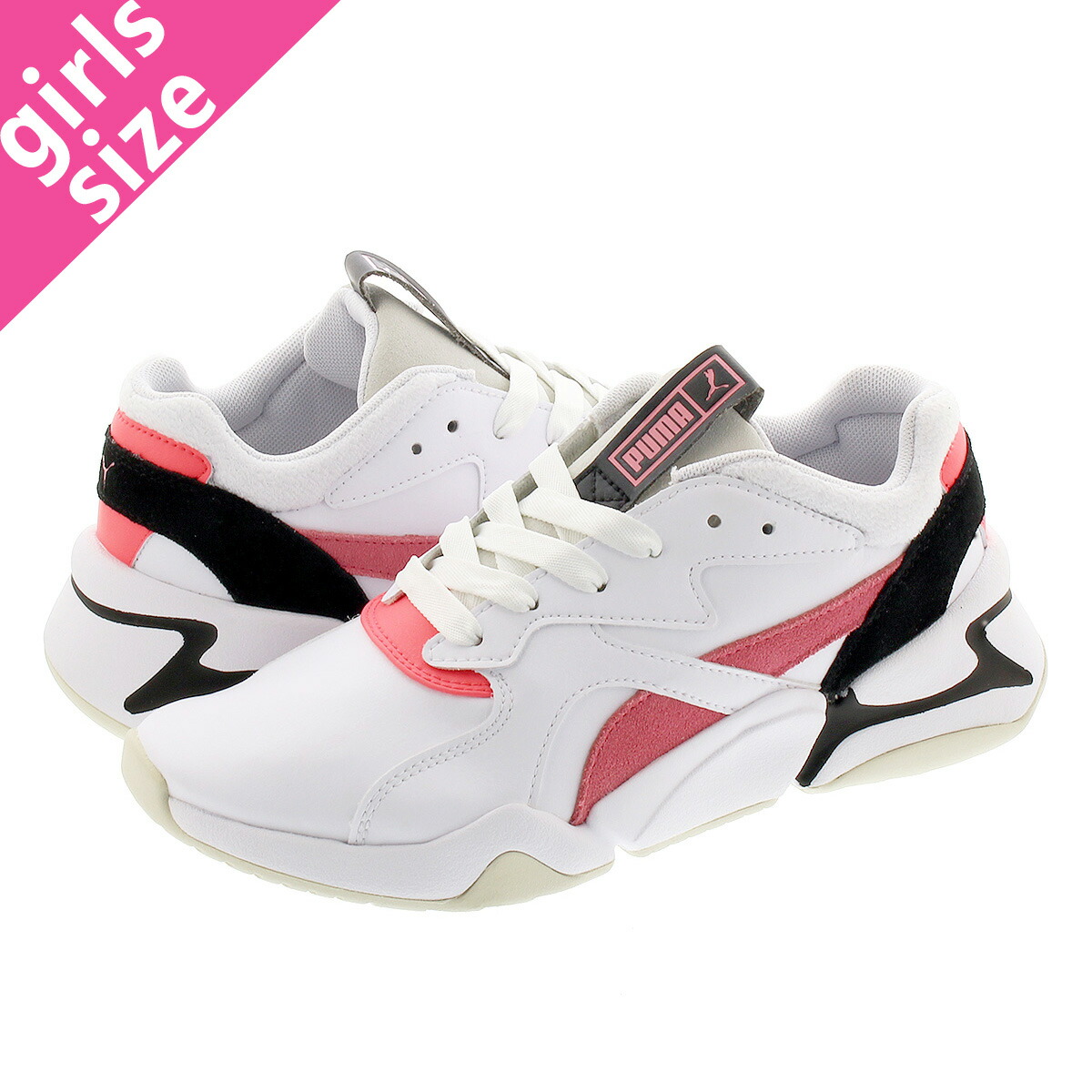 PUMA NOVA POP WNS プーマノーヴァポップウィメンズ WHITE/BUBBLEGUM 371,723-02 PUMA NOVA POP WNS プーマノーヴァポップウィメンズ WHITE/BUBBLEGUM 371,723-02