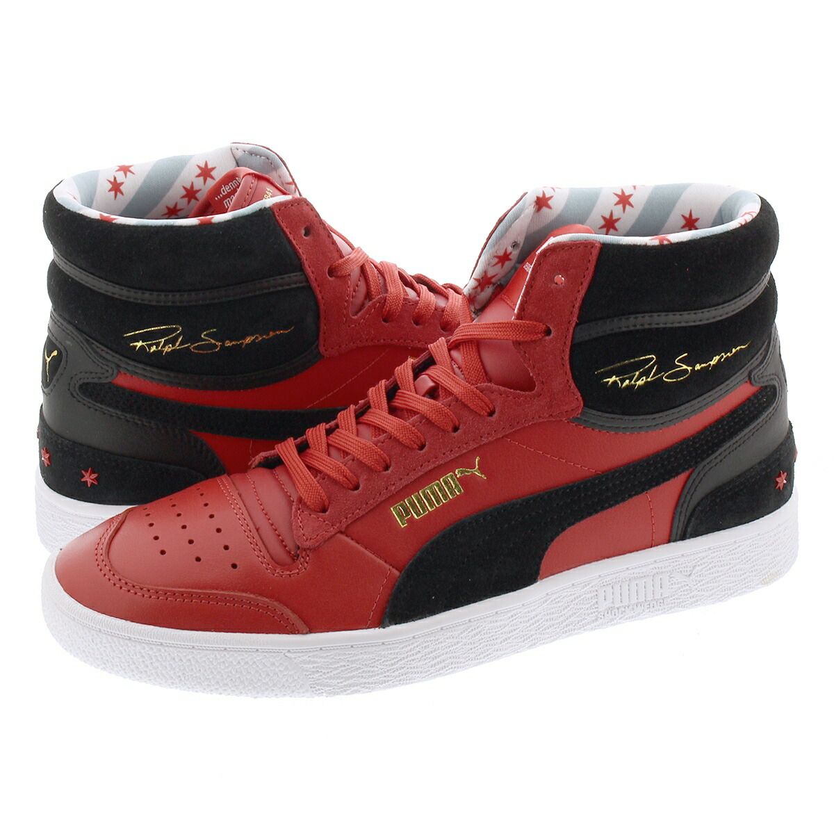 red puma suede mens