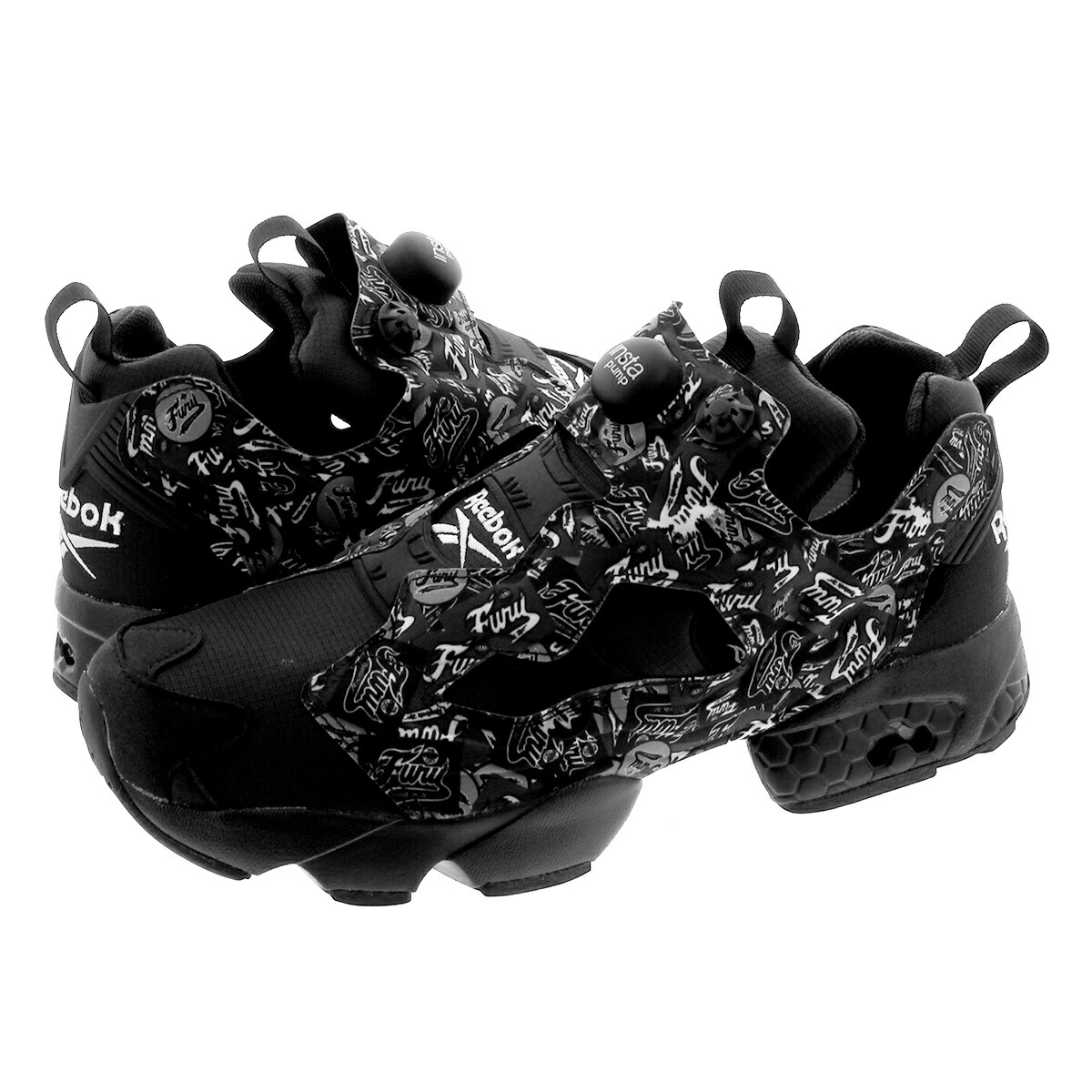 reebok insta pump all black