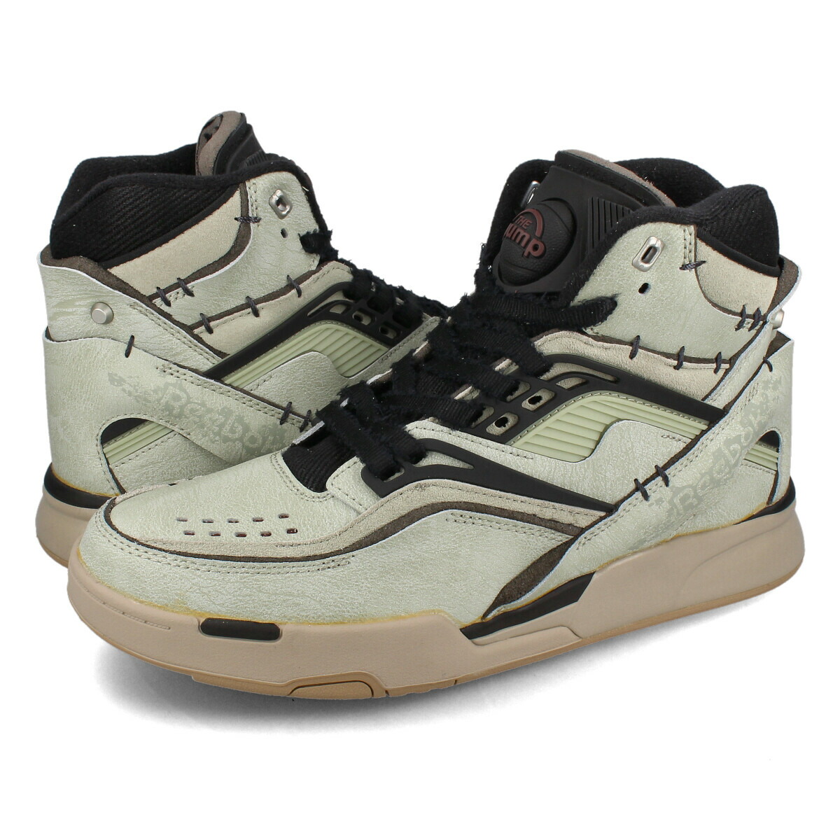 Reebok PUMP TZ × UNIVERSAL MONSTERS リーボック ポンプ トワイライトゾーン × ユニバーサル モンスターズ メンズ スニーカー ハイカット GREEN/BLACK カーキグリーン 100210066画像