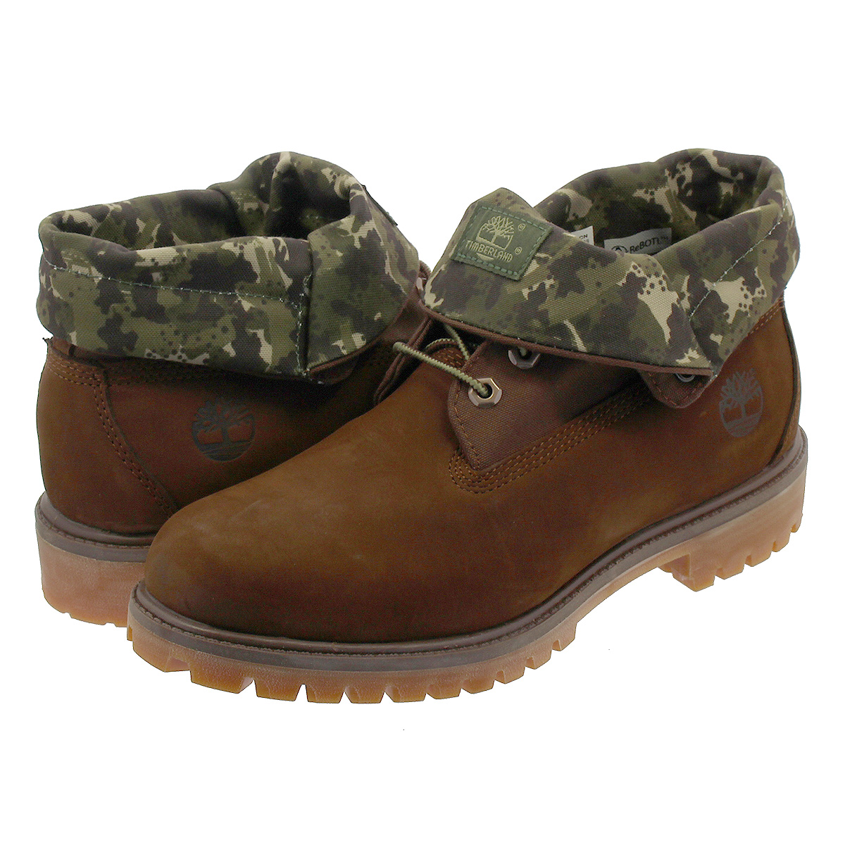 timberland camo roll top boots