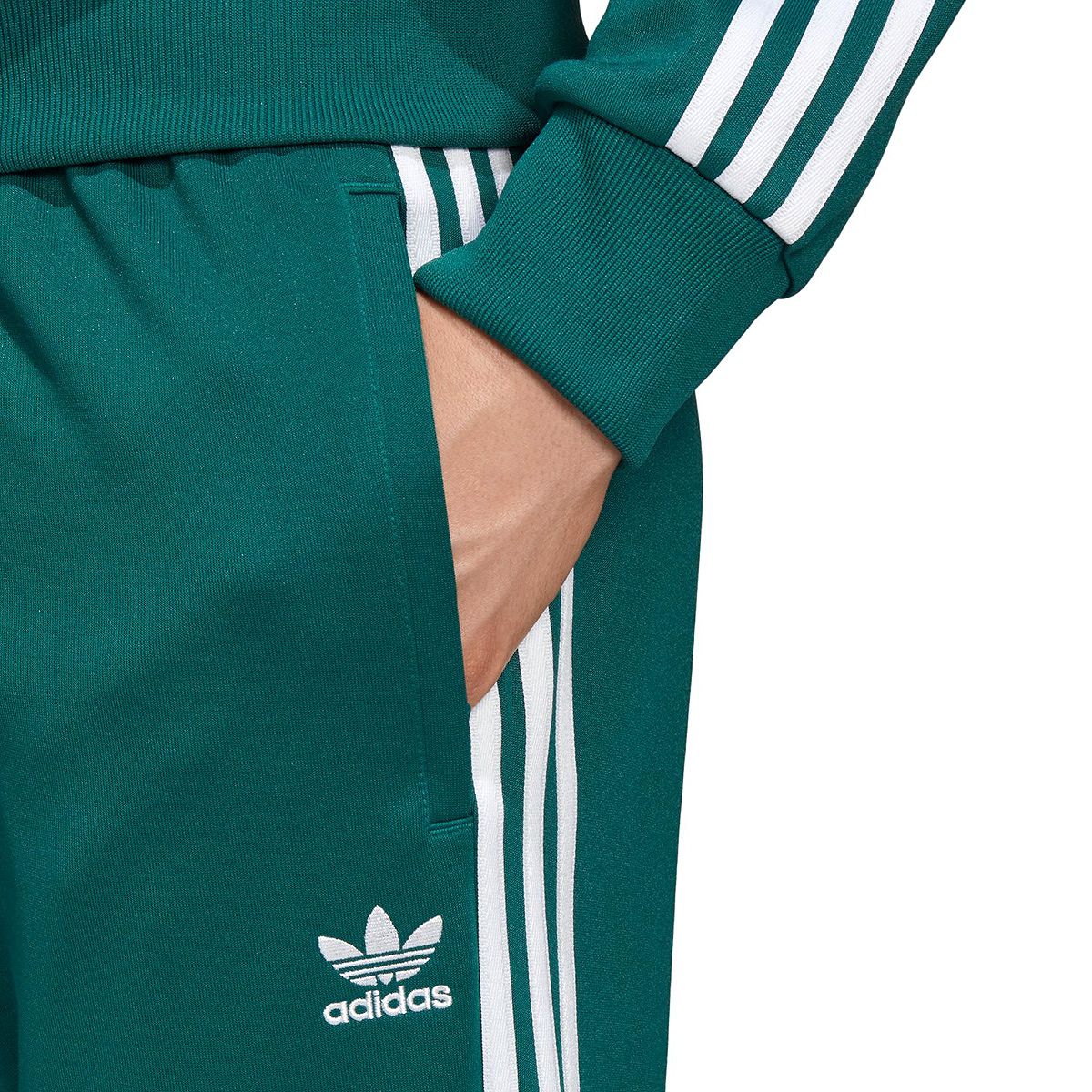 green adidas sst track pants