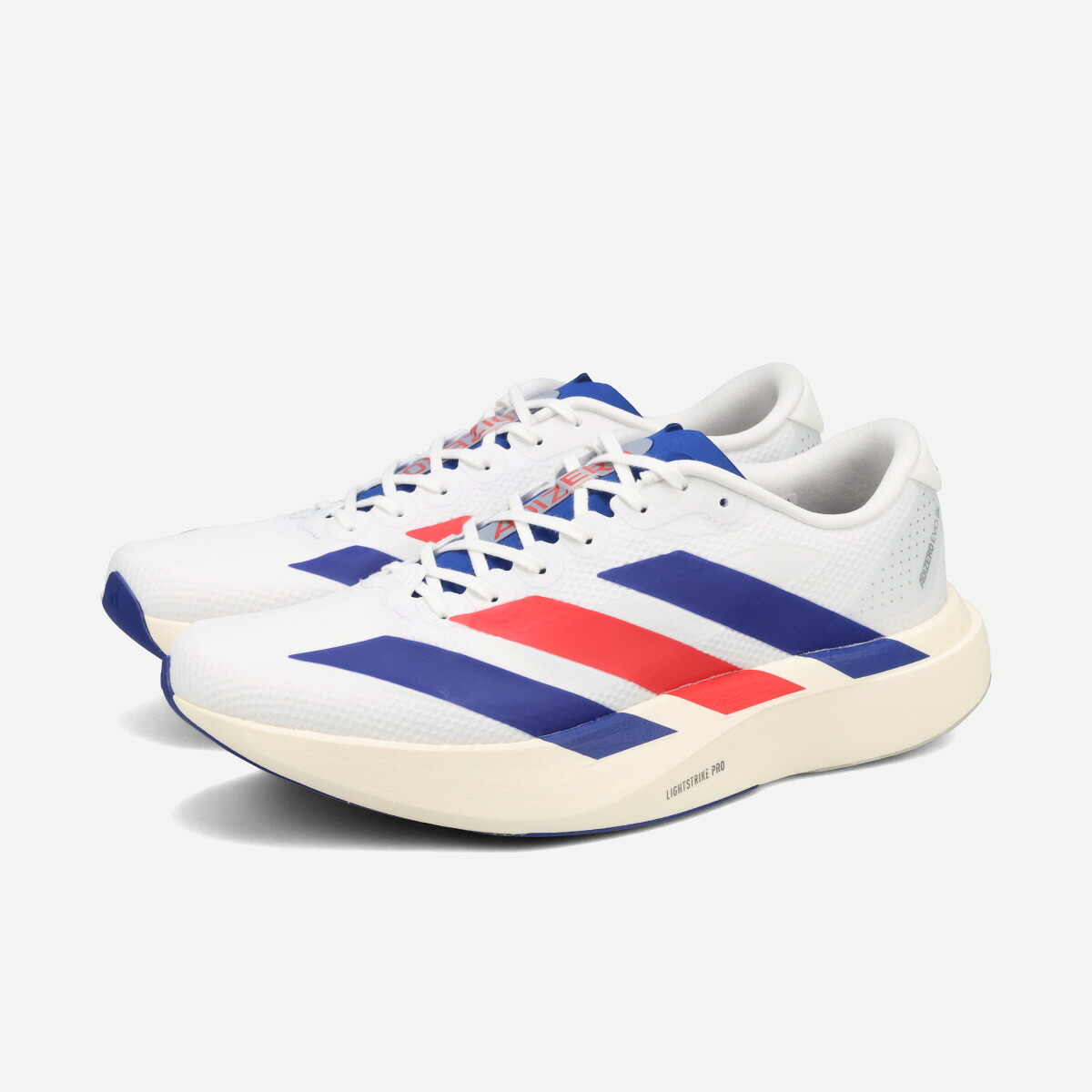 adidas ADIZERO EVO SL WOVEN M アディダス アディゼロ エヴォ SL ウーブン メンズ スニーカー ローカット FTWR WHITE/MYSTERY INK/PURE RUBY ホワイト KK3719｜KICKS LAB. 店