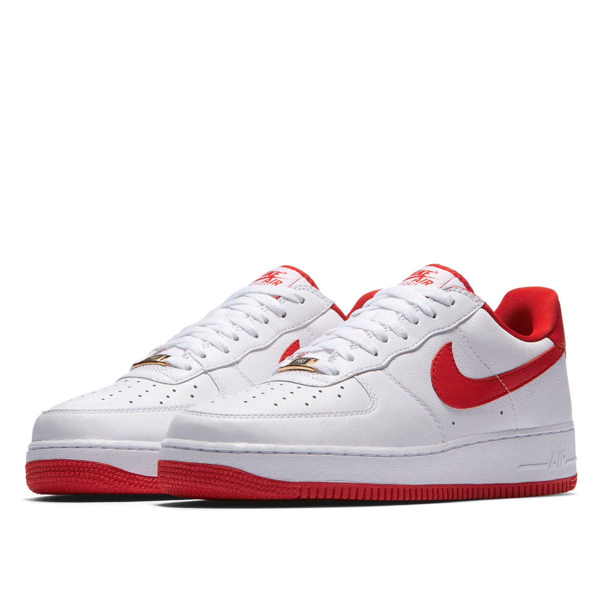 all white and red air force 1