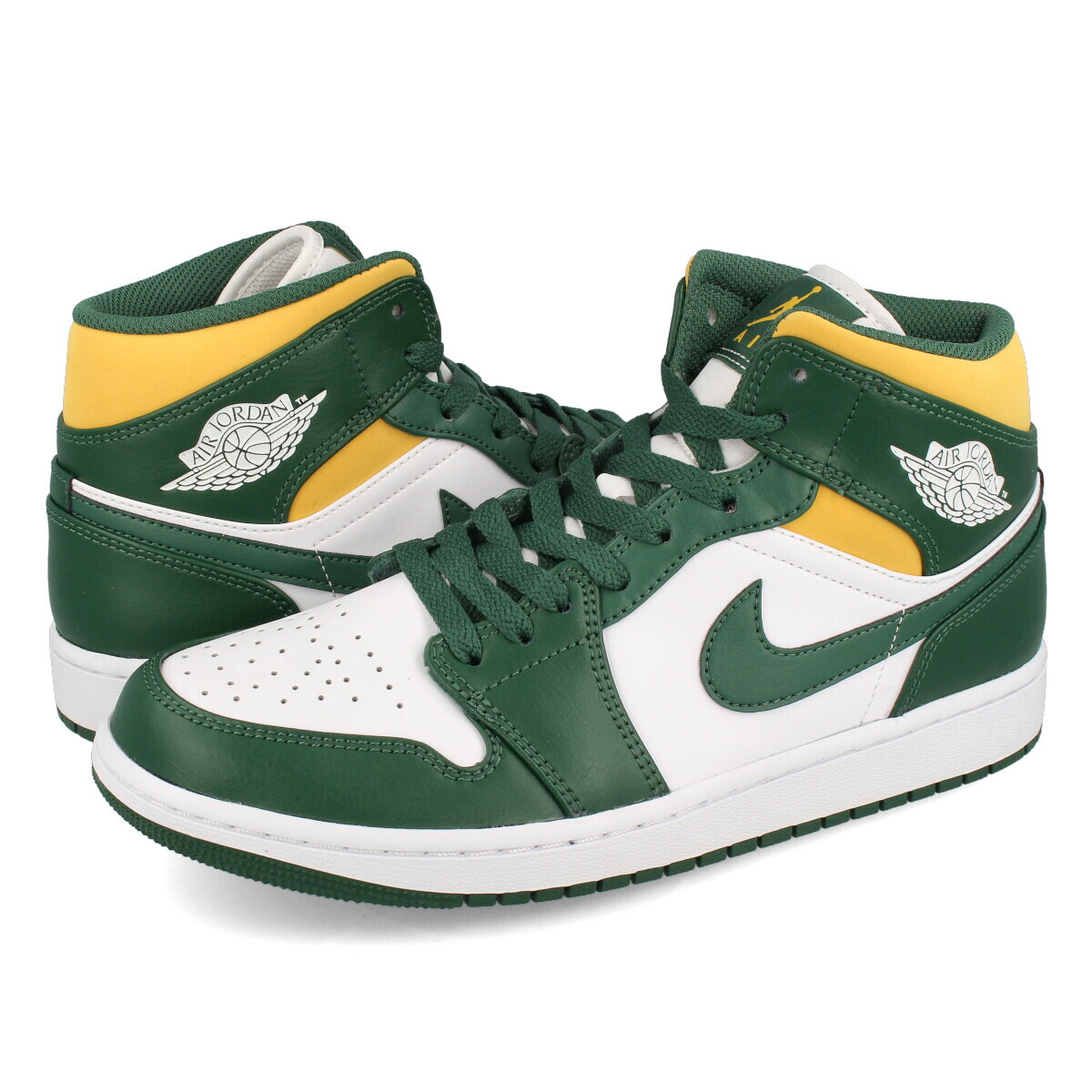 15時迄のご注文で即日発送可 NIKE AIR JORDAN 1 MID 【SEATTLE SUPERSONICS】 ナイキ エア ジョーダン 1  ミッド NOBLE GREEN/POLLEN/WHITE 554724-371 | SELECT SHOP LOWTEX